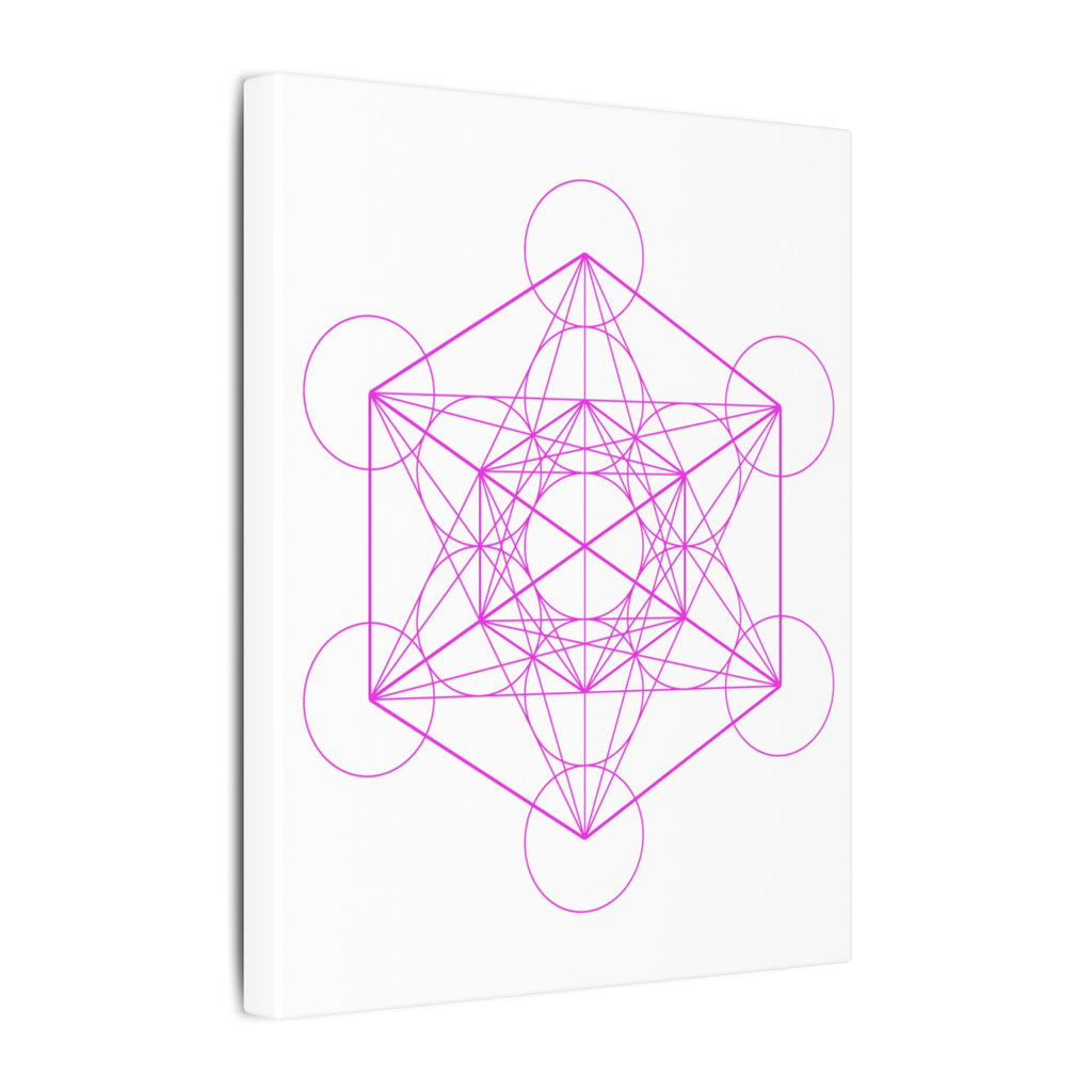 Copy of Metatron's Cube (Pink on Canvas) - Large