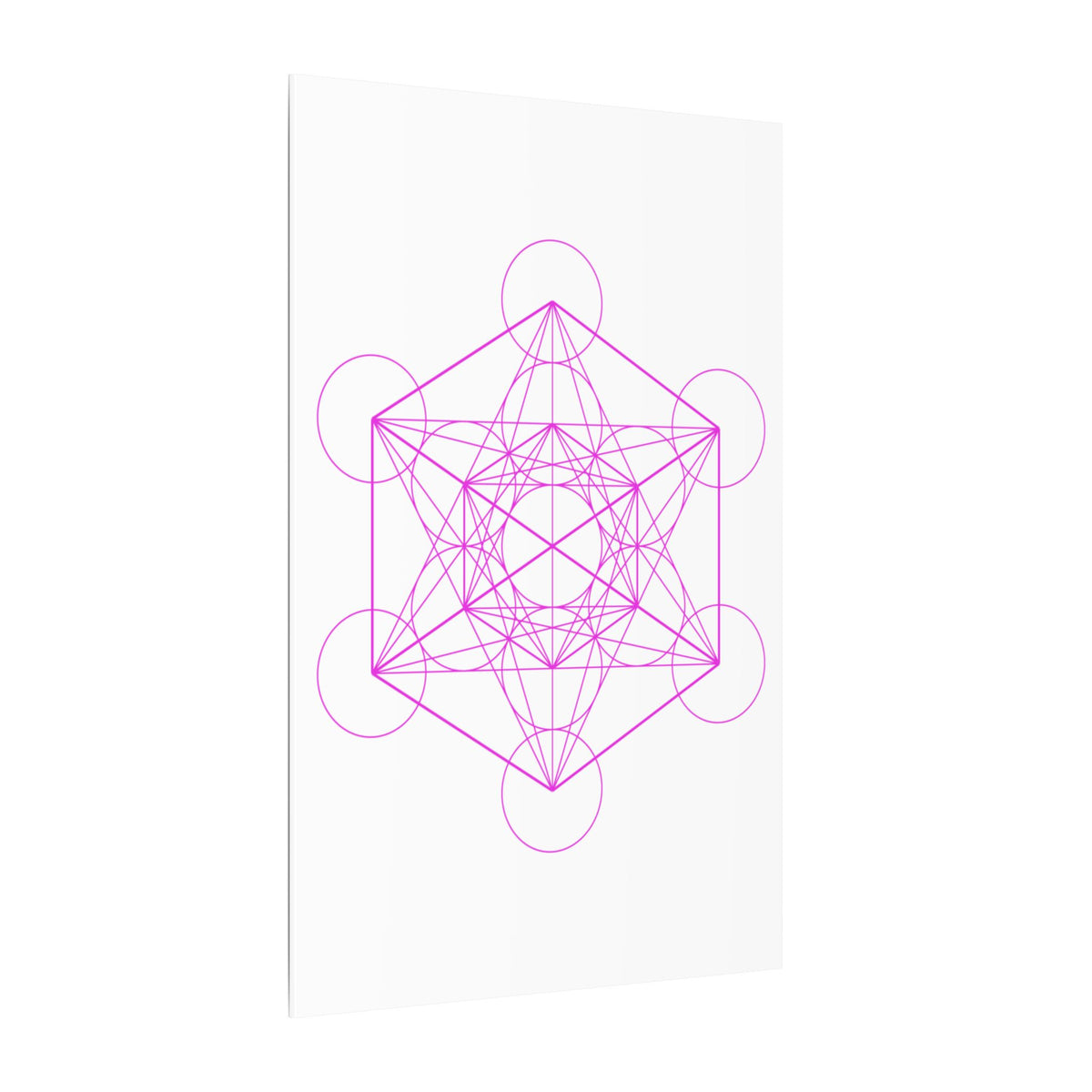 Copy of Metatron's Cube (Pink on Canvas) - Large