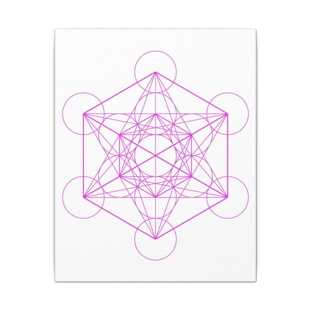 Copy of Metatron's Cube (Pink on Canvas) - Large