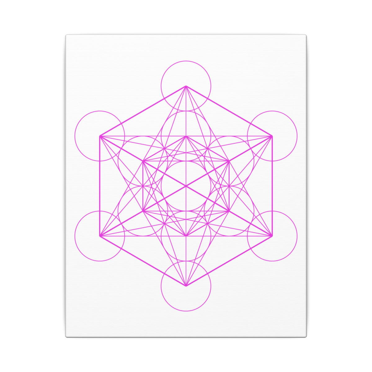 Copy of Metatron's Cube (Pink on Canvas) - Large
