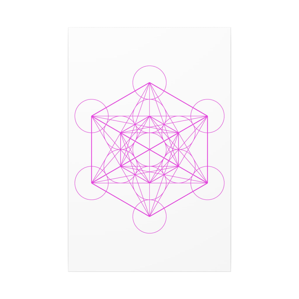 Copy of Metatron's Cube (Pink on Canvas) - Large