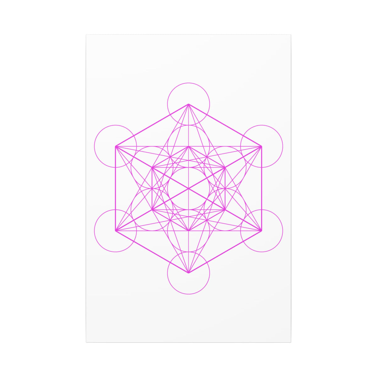Copy of Metatron's Cube (Pink on Canvas) - Large