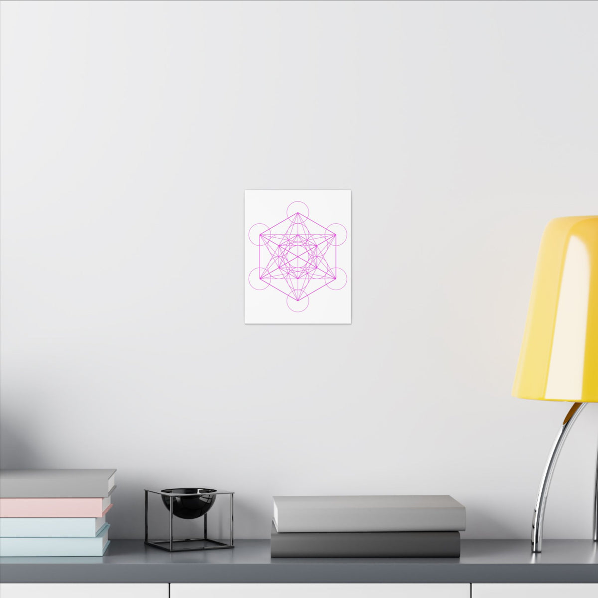 Copy of Metatron's Cube (Pink on Canvas) - Large